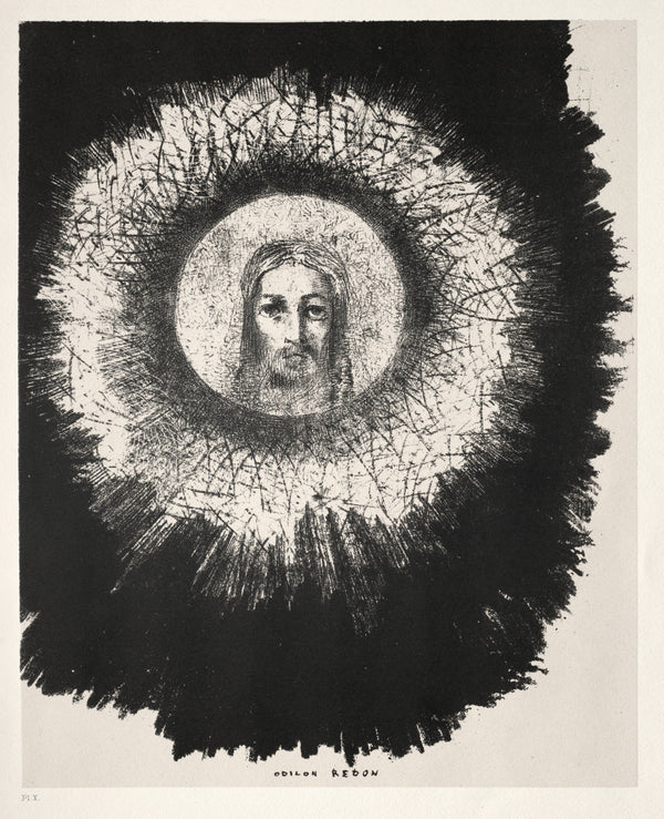 Odilon Redon — The Temptation of Saint Anthony: And in the Very Disk of the Sun Shines the Face of Jesus Christ | Symbolist Art Print