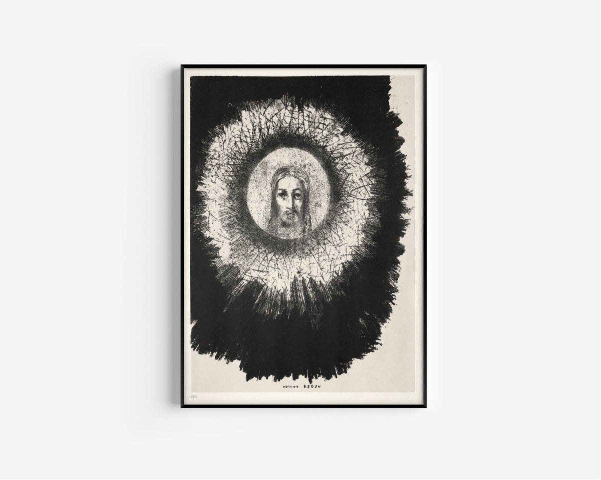 Odilon Redon — The Temptation of Saint Anthony: And in the Very Disk of the Sun Shines the Face of Jesus Christ | Symbolist Art Print