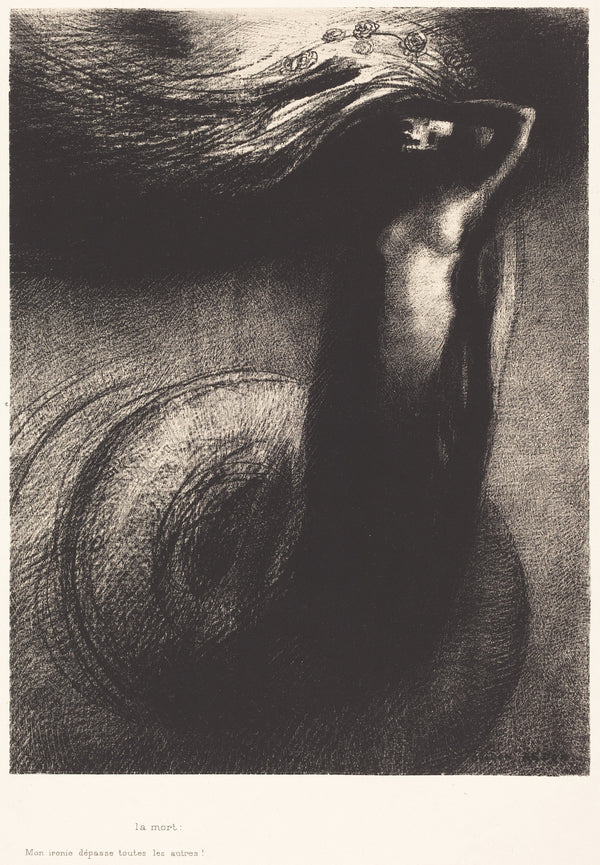 Odilon Redon — The Temptation of Saint Anthony: Death (My Irony Surpasses All Others) | Symbolist Art Print