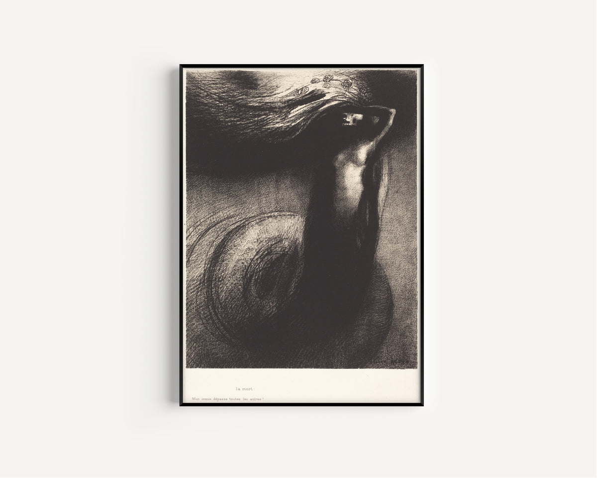 Odilon Redon — The Temptation of Saint Anthony: Death (My Irony Surpasses All Others) | Symbolist Art Print