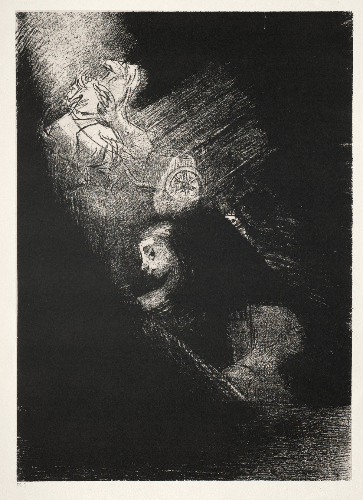 Odilon Redon — The Temptation of Saint Anthony: First a Pool of Water, Then a Prostitute | Symbolist Art Print