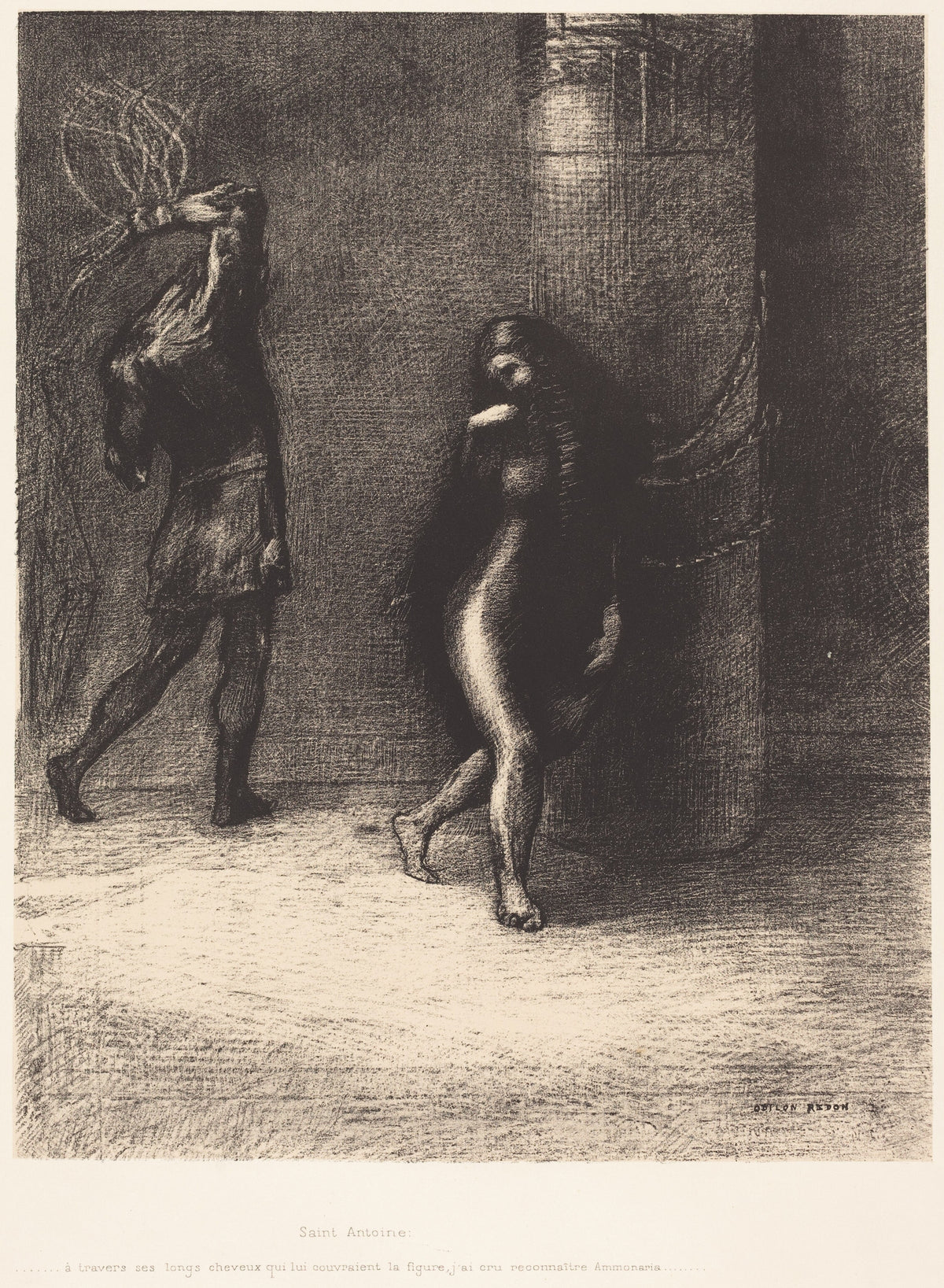 Odilon Redon — The Temptation of Saint Anthony: I Thought I Recognized Ammonaria | Symbolist Art Print