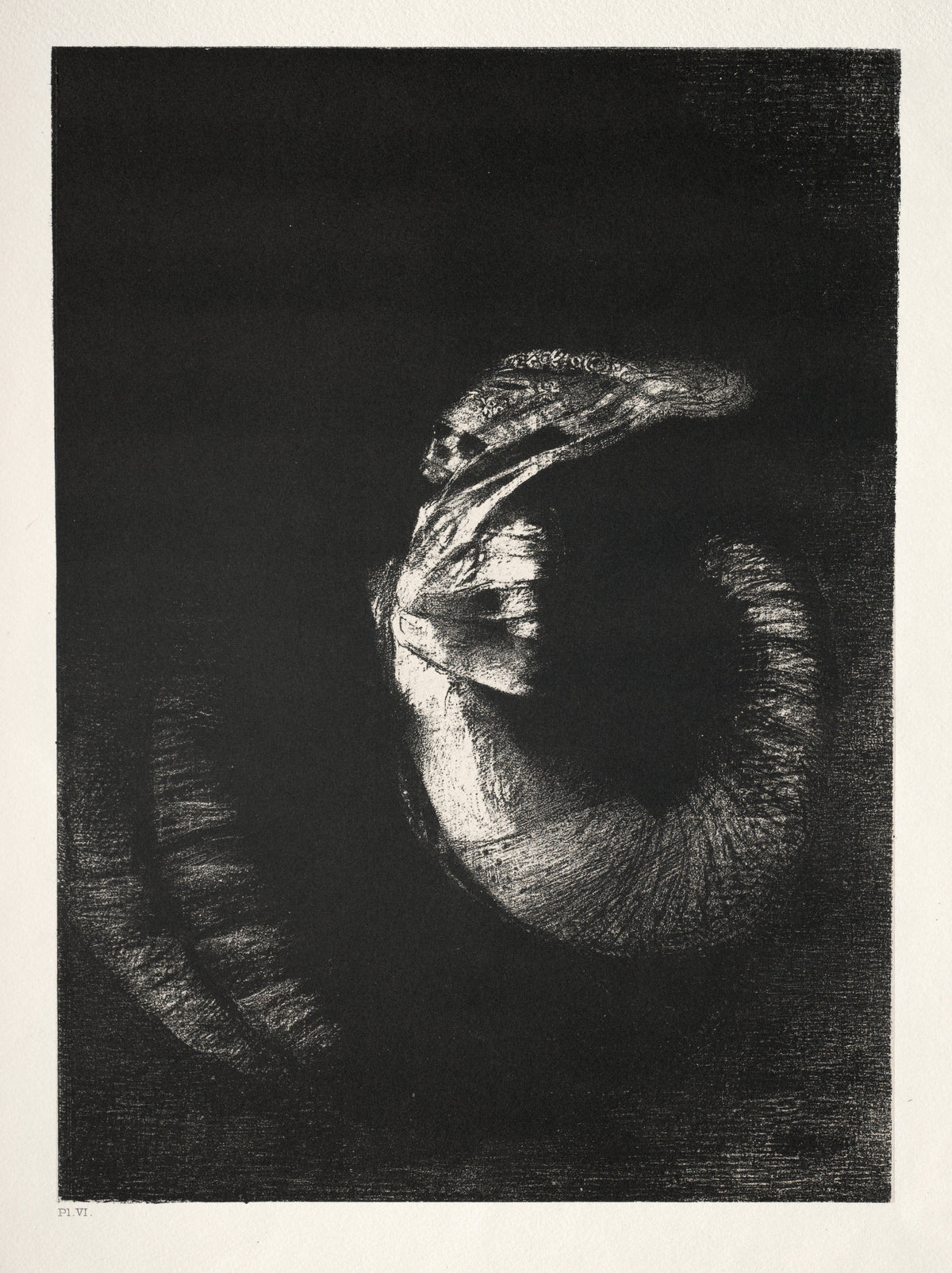 Odilon Redon — The Temptation of Saint Anthony: It Is a Skull Wreathed in Roses | Symbolist Art Print