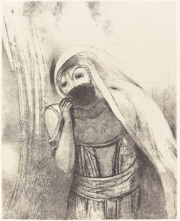 Odilon Redon — The Temptation of Saint Anthony: She Draws from Her Bosom a Sponge, Perfectly Black | Symbolist Art Print