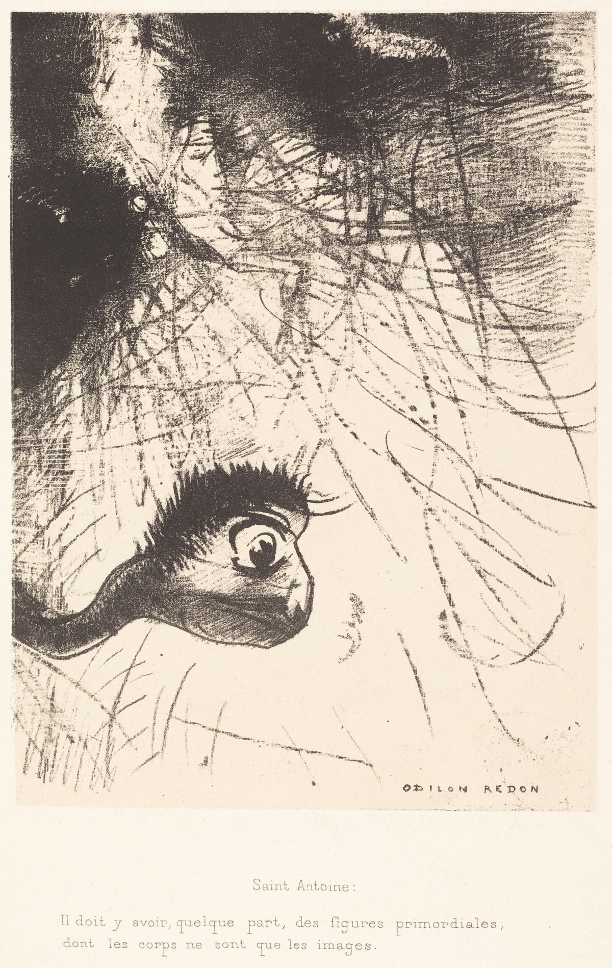 Odilon Redon — The Temptation of Saint Anthony: Somewhere There Must Be Primordial Shapes | Symbolist Art Print