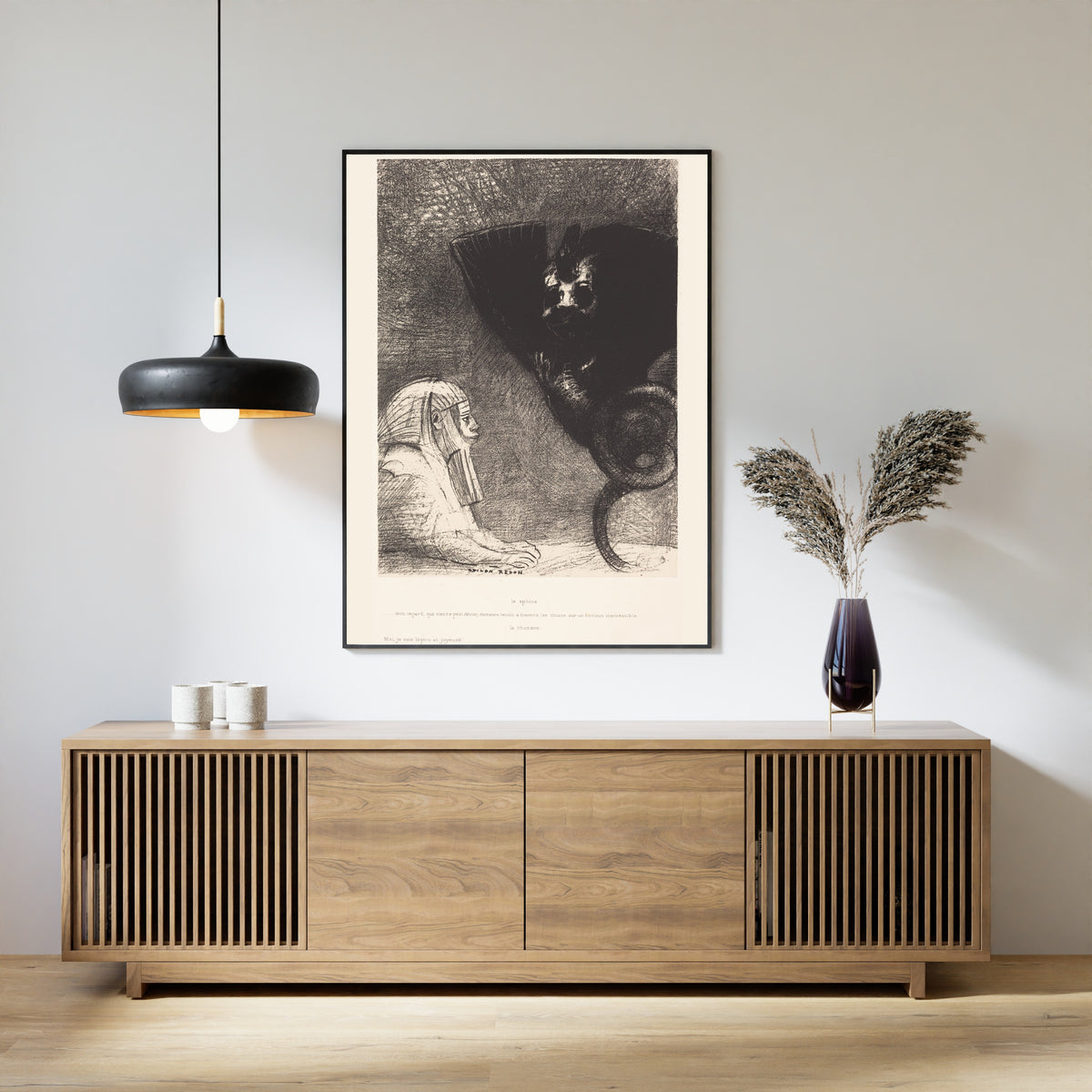 Odilon Redon — The Temptation of Saint Anthony: The Sphinx and the Chimera | Symbolist Art Print