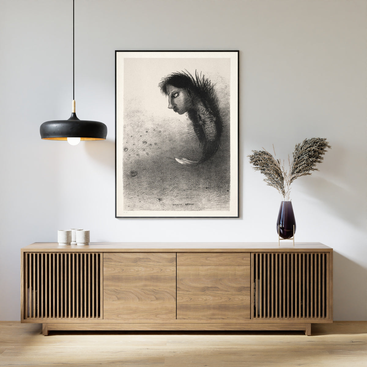 Odilon Redon — The Temptation of Saint Anthony: Then There Appears a Singular Being | Symbolist Art Print