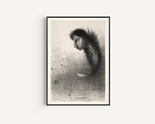 Odilon Redon — The Temptation of Saint Anthony: Then There Appears a Singular Being | Symbolist Art Print