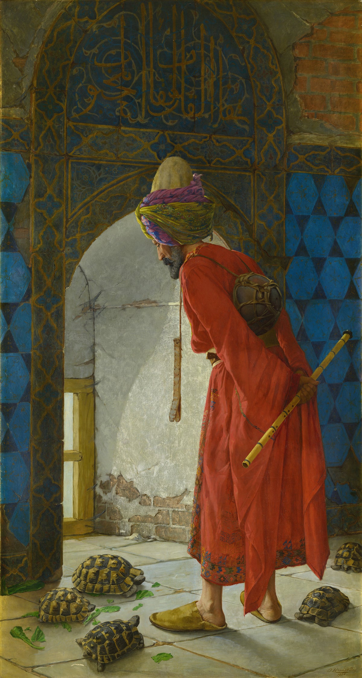 Osman Hamdi Bey — The Tortoise Trainer | Fine Art Print
