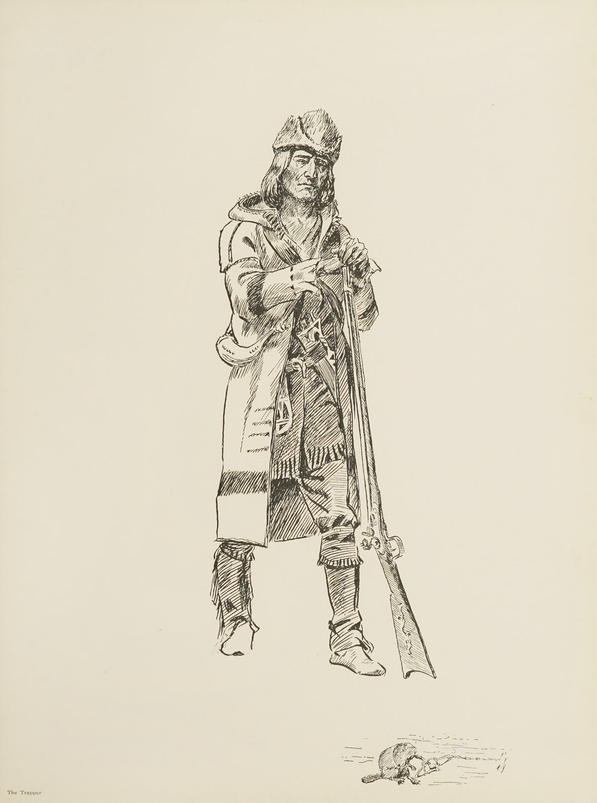 Charles M. Russell — The Trapper | Western Illustration Print