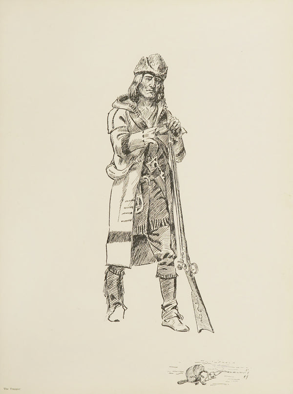 Charles M. Russell — The Trapper | Western Illustration Print