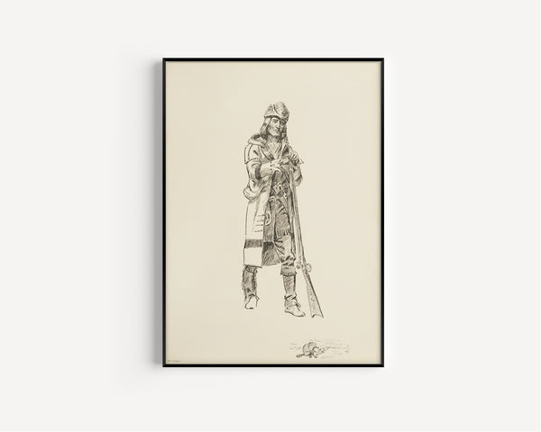 Charles M. Russell — The Trapper | Western Illustration Print