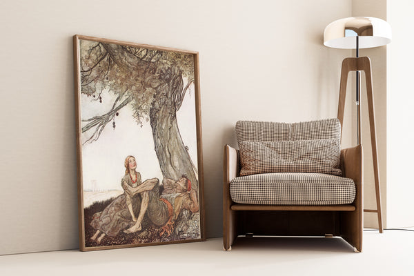 Arthur Rackham — The Travellers and the Plane-Tree | Fable Illustration Print