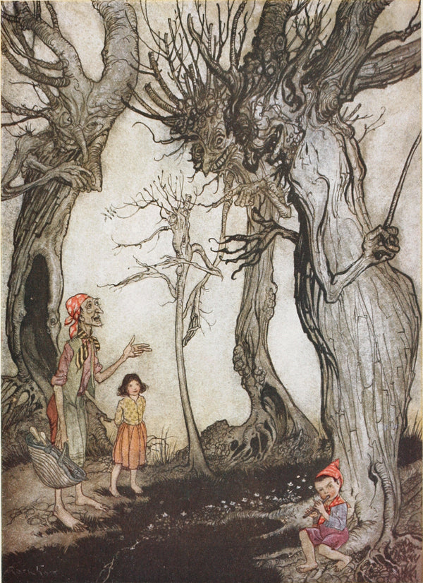 Arthur Rackham — The Trees and the Axe | Fable Illustration Print