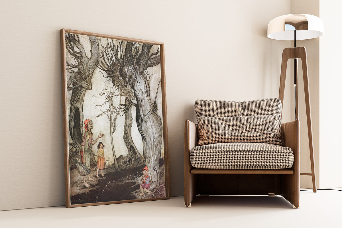 Arthur Rackham — The Trees and the Axe | Fable Illustration Print