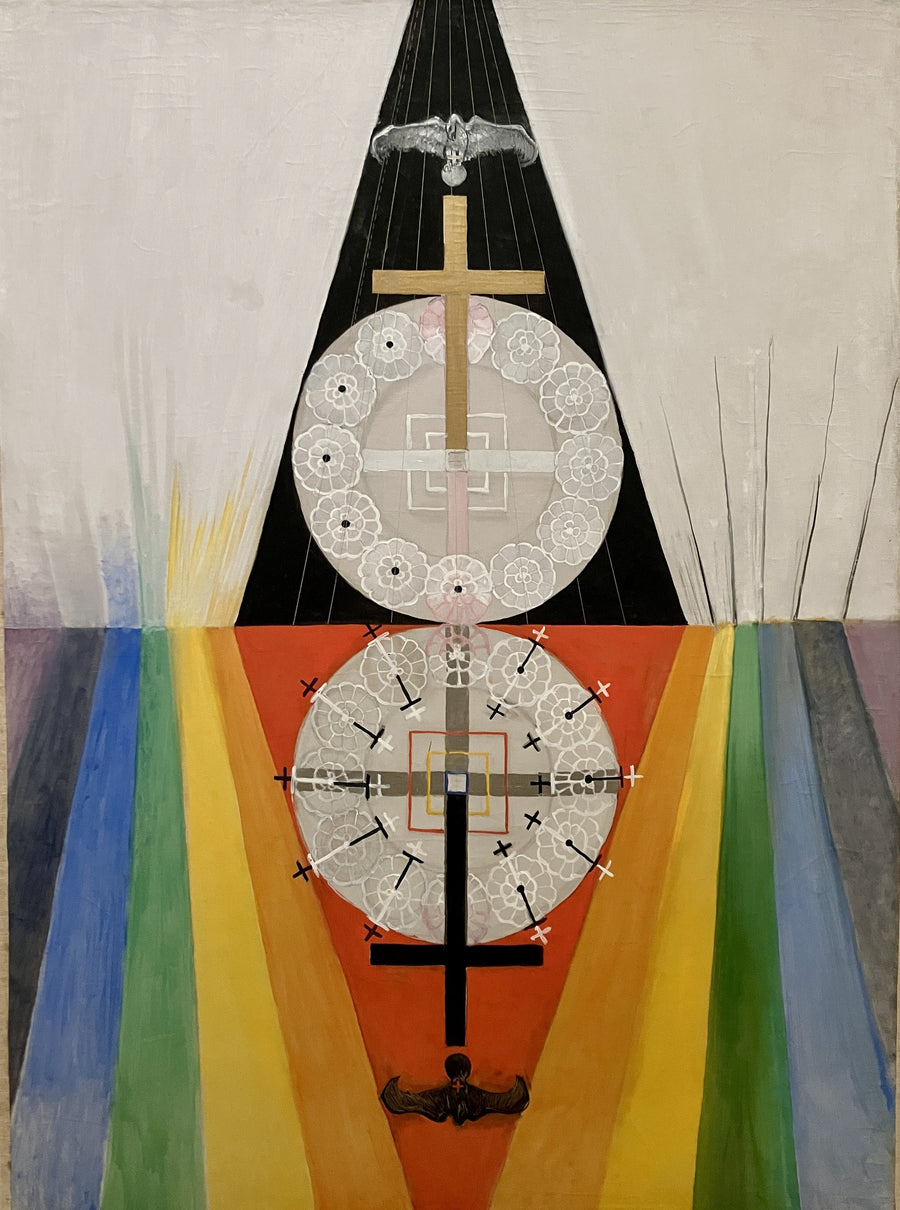Hilma af Klint — The US Series, Group VIII, No. 7 | Art Print shown to scale on a wall above a sofa