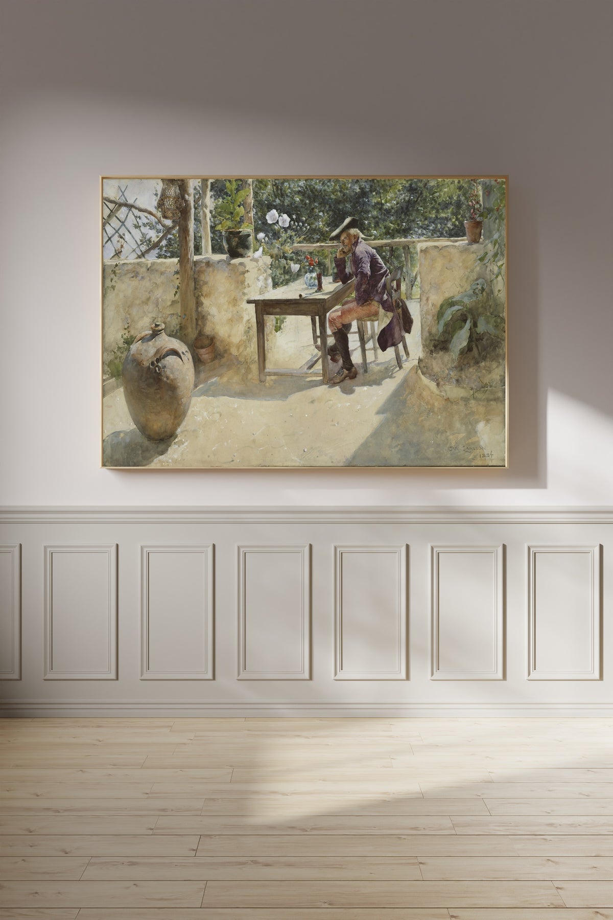 Carl Larsson — The Vine (Man at the Table) | Swedish Watercolour Print