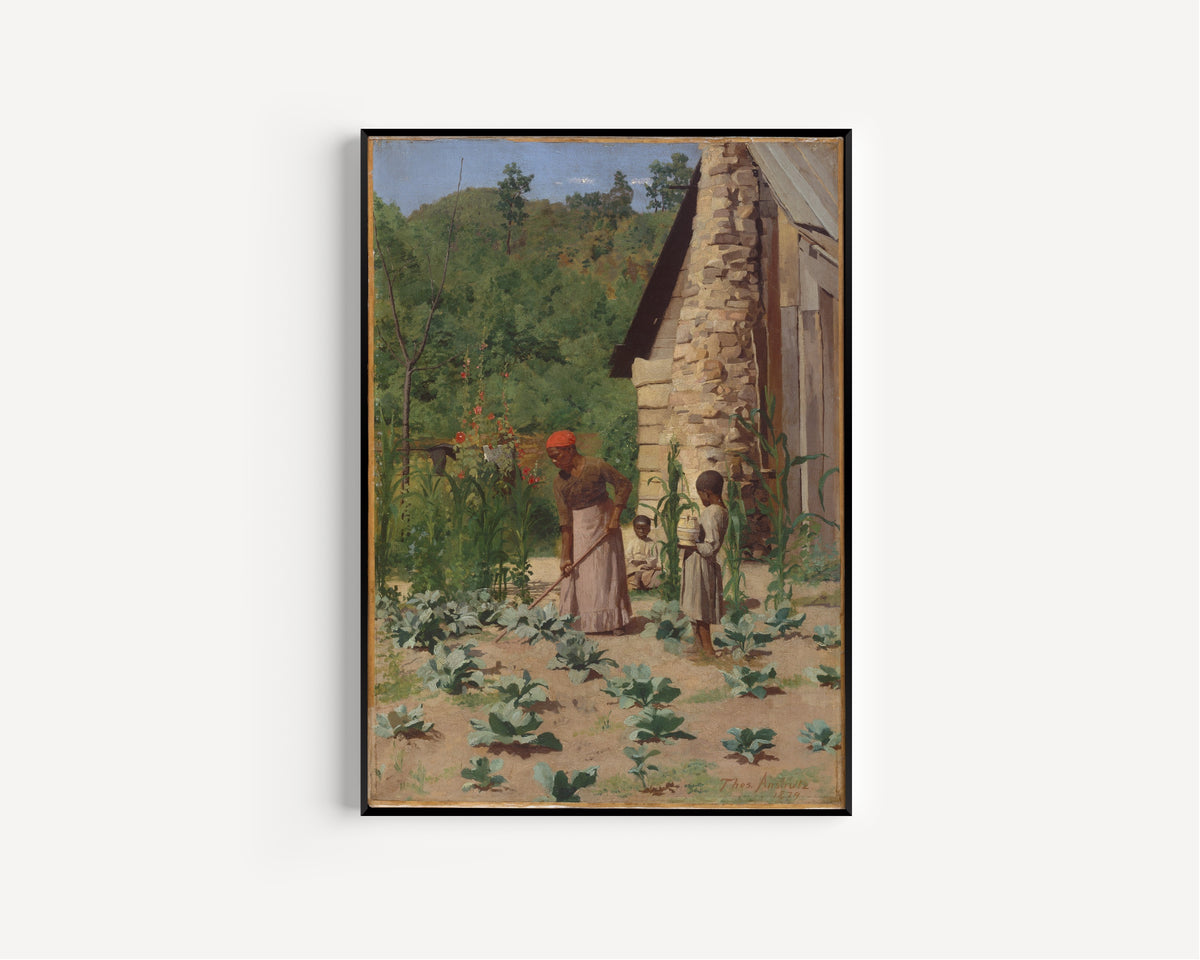 The Way They Live by Thomas Anshutz — in a slim black frame on a plain white wall