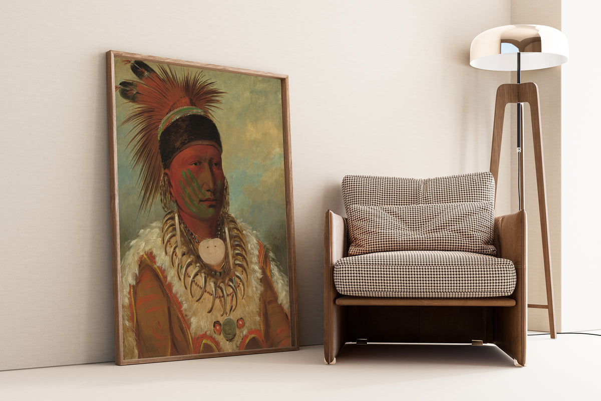 George Catlin — The White Cloud, Head Chief of the Iowas | Western Art Print