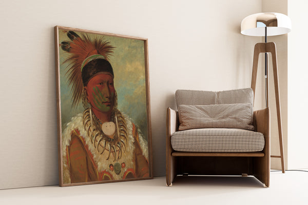 George Catlin — The White Cloud, Head Chief of the Iowas | Western Art Print