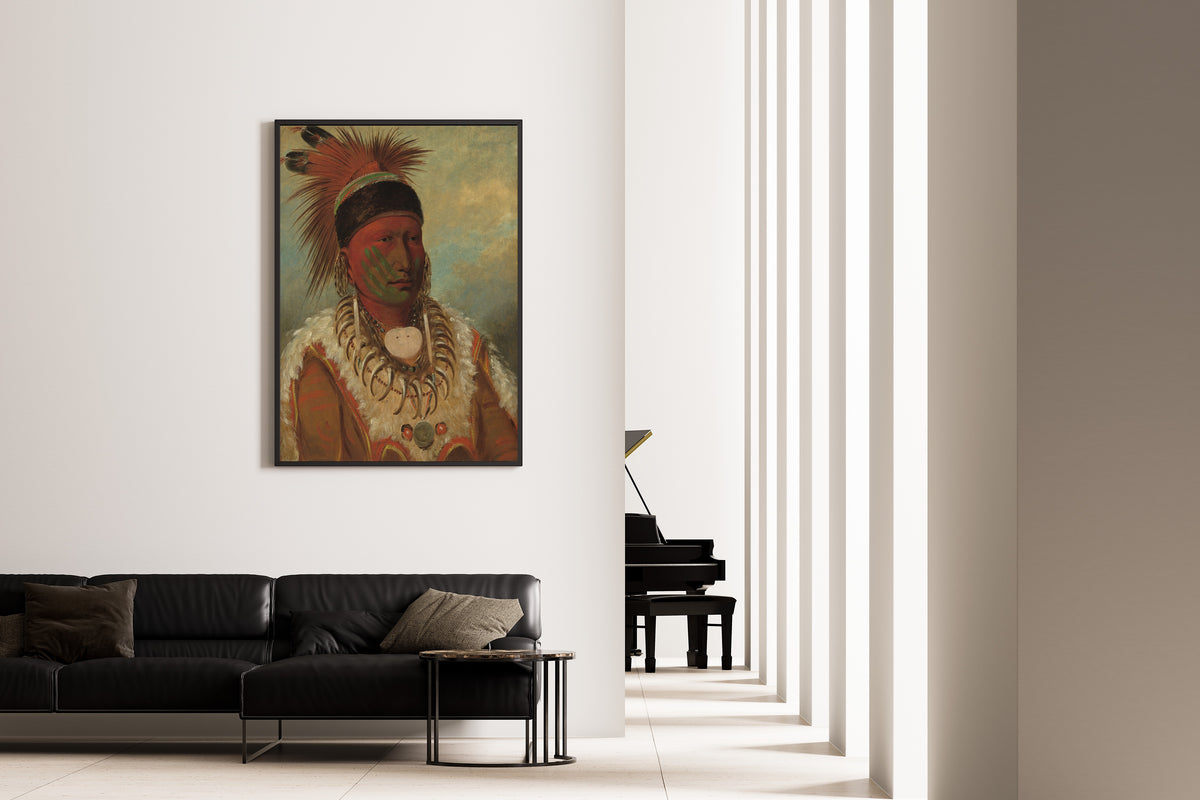 George Catlin — The White Cloud, Head Chief of the Iowas | Western Art Print