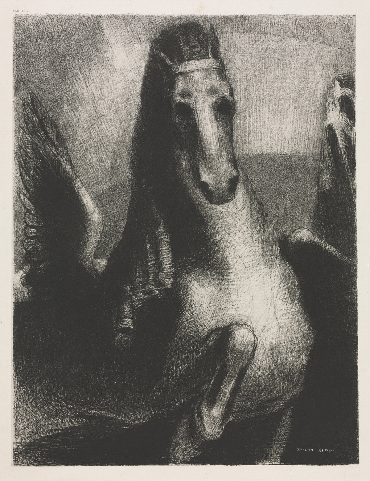 Odilon Redon — The Wing | Symbolist Art Print