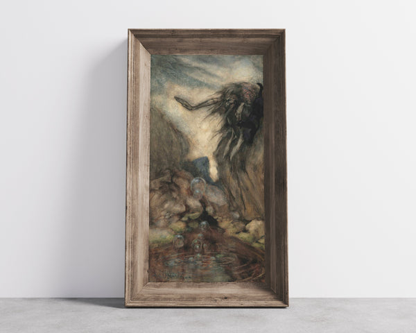 Arthur Rackham — The Witch's Pool | Fairy Tale Illustration Print