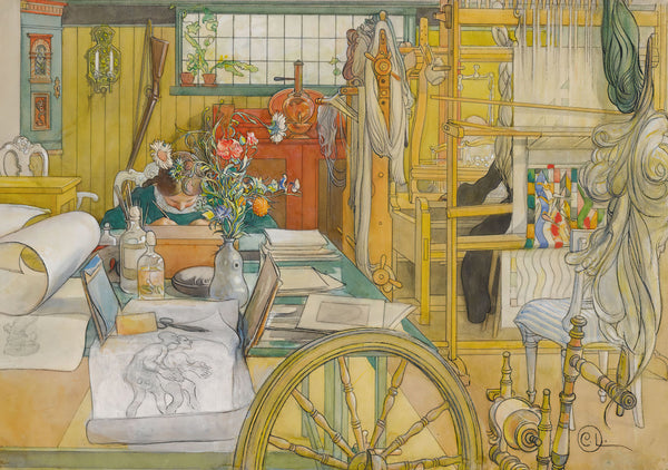 Carl Larsson — The Workshop | Swedish Watercolour Print