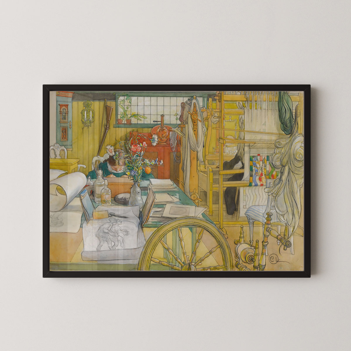Carl Larsson — The Workshop | Swedish Watercolour Print