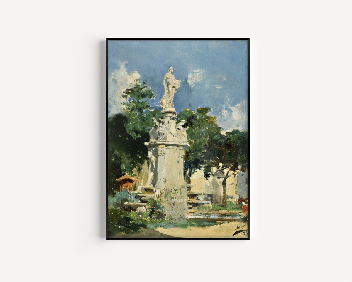 Joaquín Sorolla — The Fountain of Apollo, Madrid | Fine Art Print