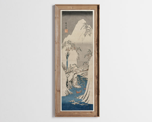 Utagawa Hiroshige — The Fuji River in the Snow | Japanese Woodblock Print (Ukiyo-e)