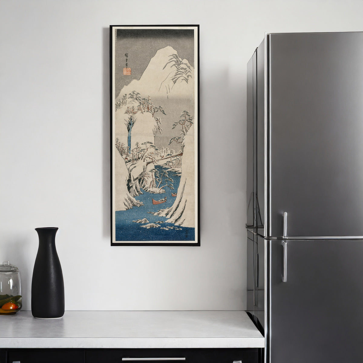 Utagawa Hiroshige — The Fuji River in the Snow | Japanese Woodblock Print (Ukiyo-e)