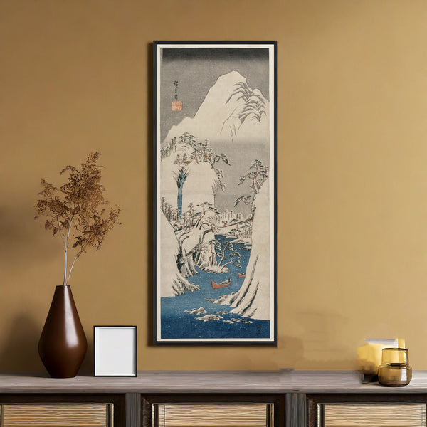 Utagawa Hiroshige — The Fuji River in the Snow | Japanese Woodblock Print (Ukiyo-e)