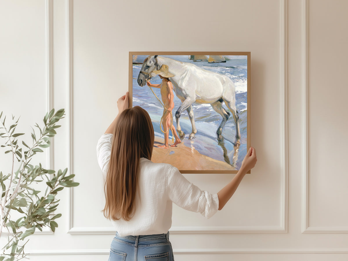 Joaquín Sorolla — The Horse's Bath | Fine Art Print