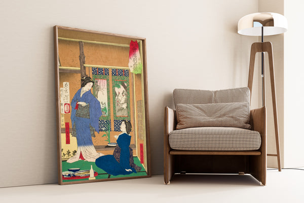 Tsukioka Yoshitoshi — The Marui Restaurant at Reiganjima | Japanese Woodblock Print (Ukiyo-e)