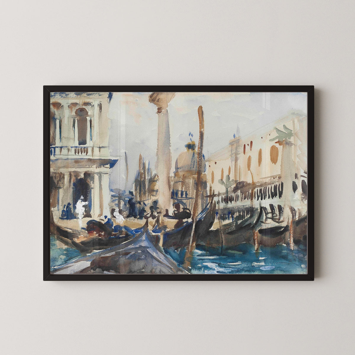 John Singer Sargent — The Piazzetta with Gondolas | Fine Art Print