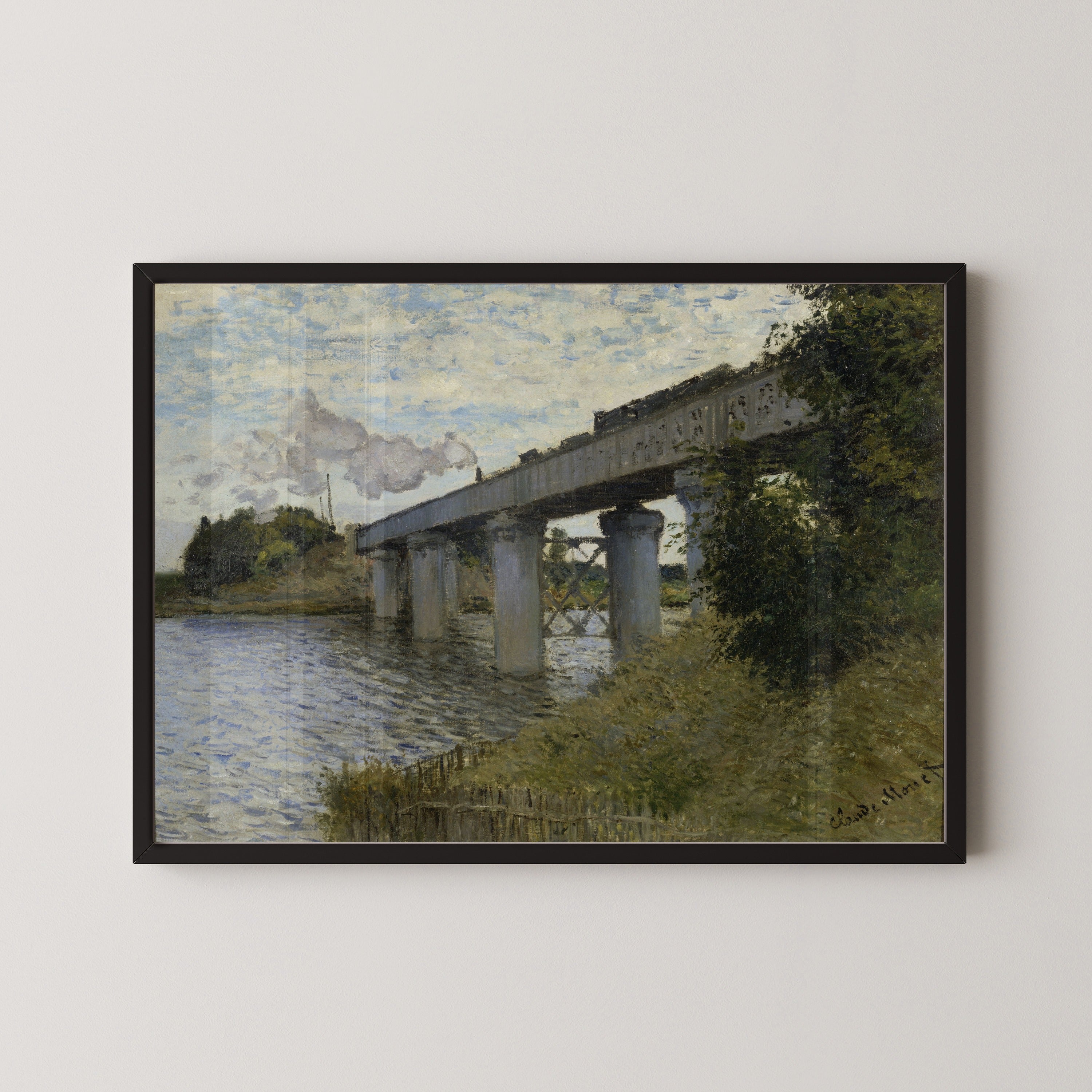 Claude Monet — The Railroad Bridge in Argenteuil | Fine Art Print