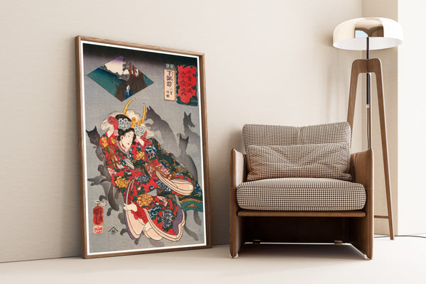 Utagawa Kuniyoshi — 69 Stations of the Kisokaidō: Shimosuwa — Yaegaki-hime | Japanese Woodblock Print (Ukiyo-e)