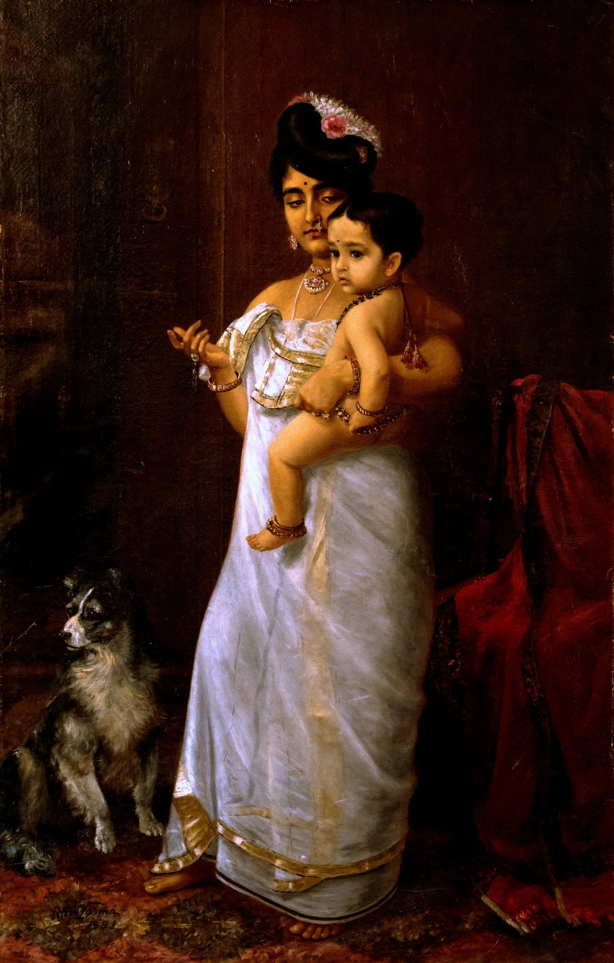 Raja Ravi Varma — There Comes Papa | Fine Art Print