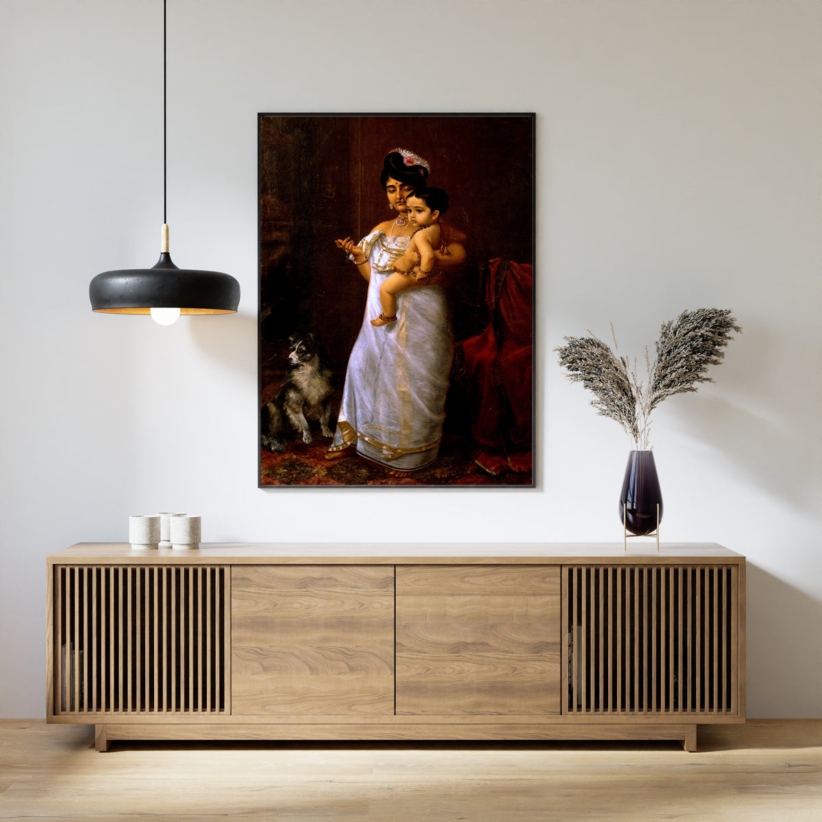 Raja Ravi Varma — There Comes Papa | Fine Art Print