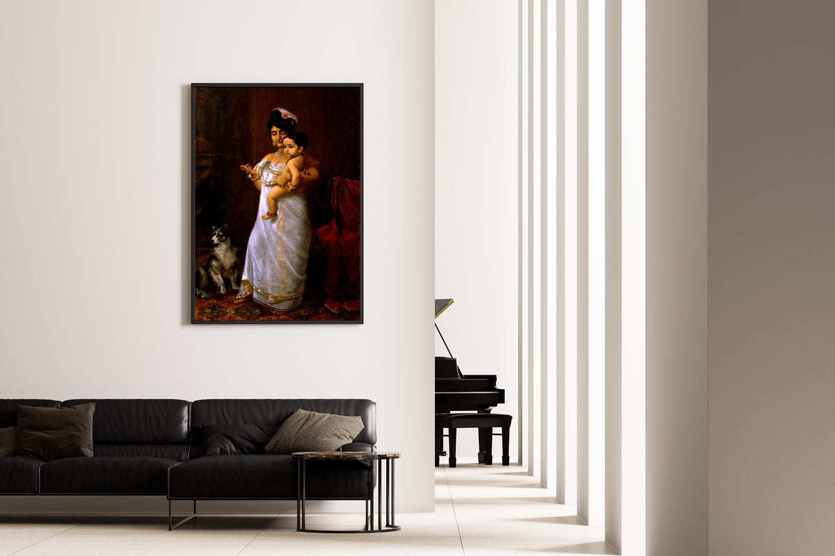 Raja Ravi Varma — There Comes Papa | Fine Art Print