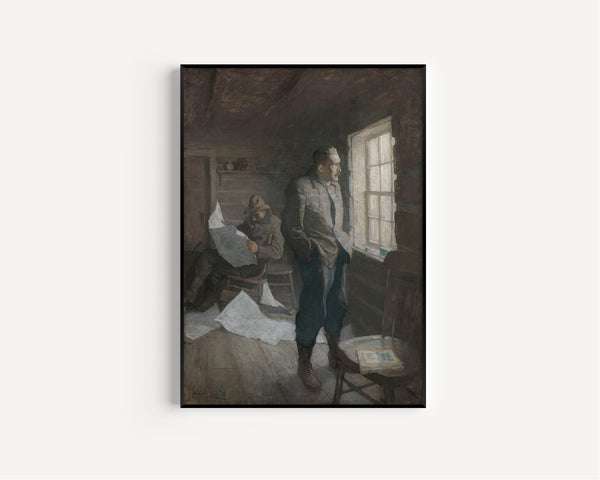 N. C. Wyeth — There fell a long silence through which O’Hara read and Kenyon kept watch at the window | Illustration Art Print