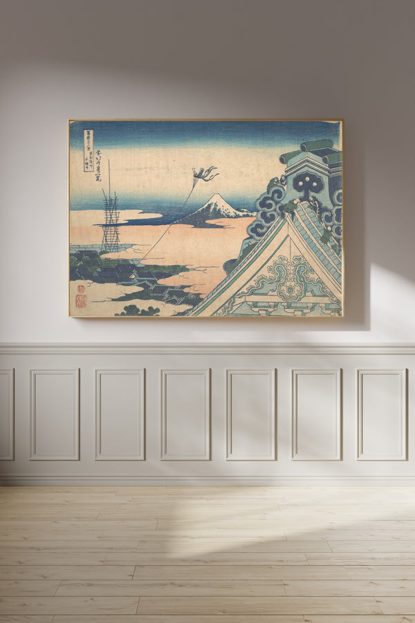 Katsushika Hokusai — Thirty-six Views of Mount Fuji: Honganji at Asakusa in Edo | Japanese Woodblock Print (Ukiyo-e)