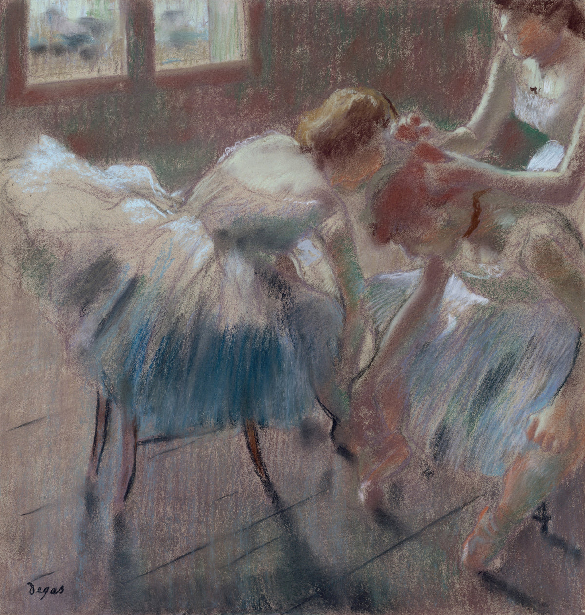 Edgar Degas — Three Dancers Preparing for Class | Fine Art Print