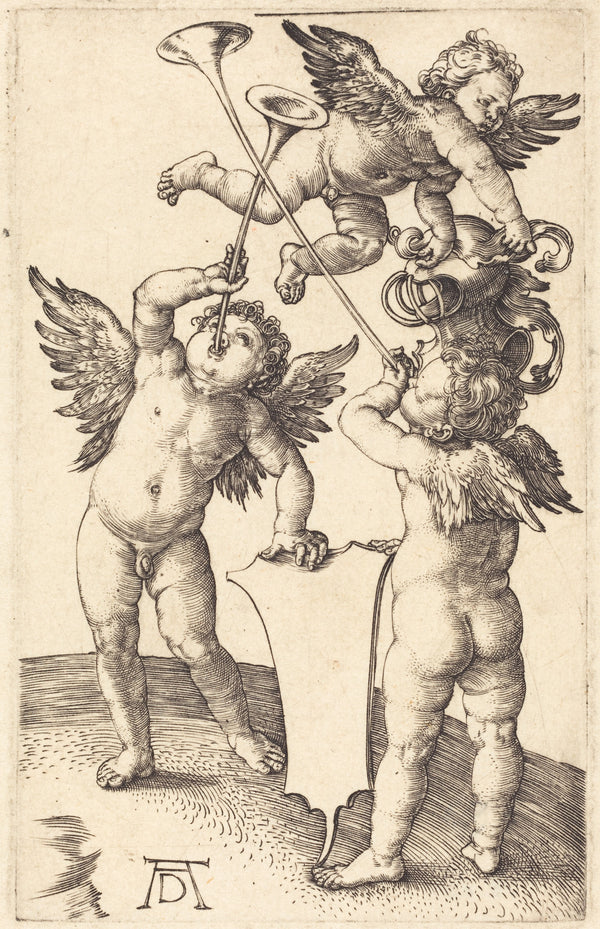 Albrecht Dürer — Three Genii | Engraving Print