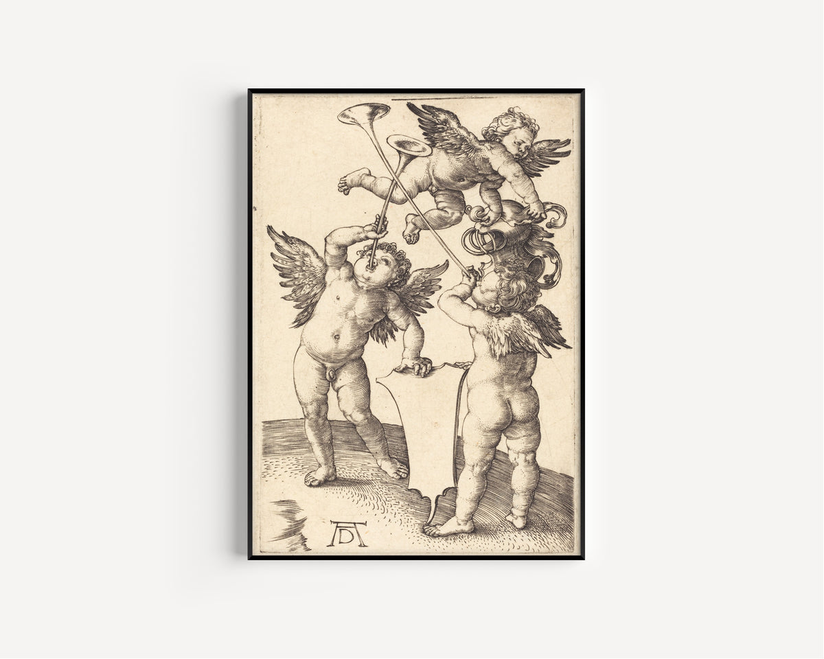Albrecht Dürer — Three Genii | Engraving Print
