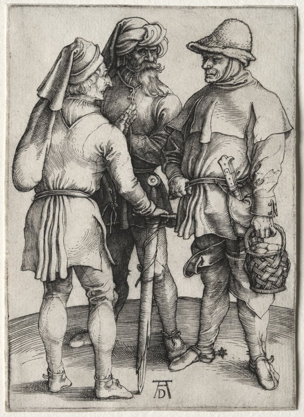 Albrecht Dürer — Three Peasants in Conversation | Engraving Print