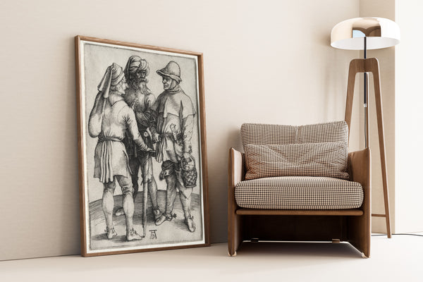 Albrecht Dürer — Three Peasants in Conversation | Engraving Print