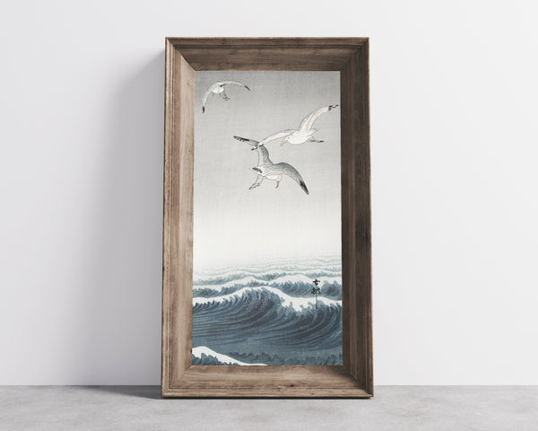 Ohara Koson — Three Seagulls | Japanese Bird & Flower Woodblock Print