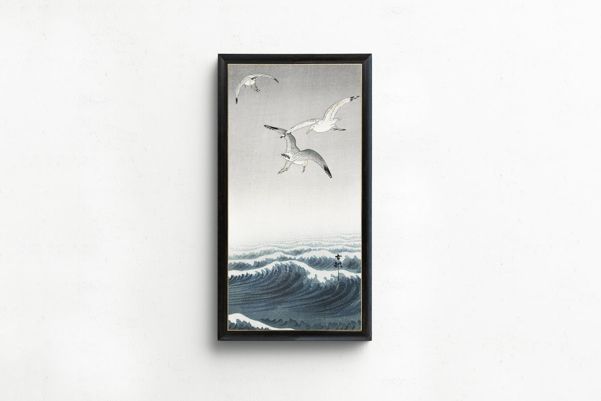 Ohara Koson — Three Seagulls | Japanese Bird & Flower Woodblock Print